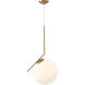 Canada 1 Light 12 inch Gold Single Pendant Lighting Ceiling Light